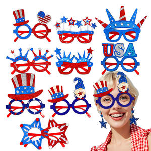 USA Veterans Day Patriotisches Rot Weiß Blau Amerikanische Flagge Brille Mode <span class=keywords><strong>Photo</strong></span> <span class=keywords><strong>Booth</strong></span> Requisiten 4. Juli Party zubehör - Product Image 1
