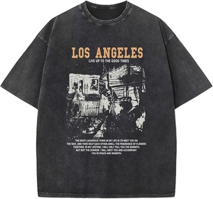 Custom <b>Logo</b> Private Label Acid Wash T Shirt Men Heavyweight 230gsm Cotton Oversized Vintage Streetwear Hip Hop Fashion - Product Image 1