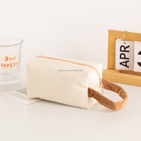 Sac à fermeture éclair en coton pour palettes de fards à paupières, trousse de puériculture, pochette de rangement, pochette personnalisée en coton pour perruques et cheveux avec fermeture éclair