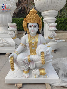 Diosa india de alto pulido Mármol blanco Hecho a mano <span class=keywords><strong>Durga</strong></span> Mata Escultura sentada en la estatua del León - Product Image 6