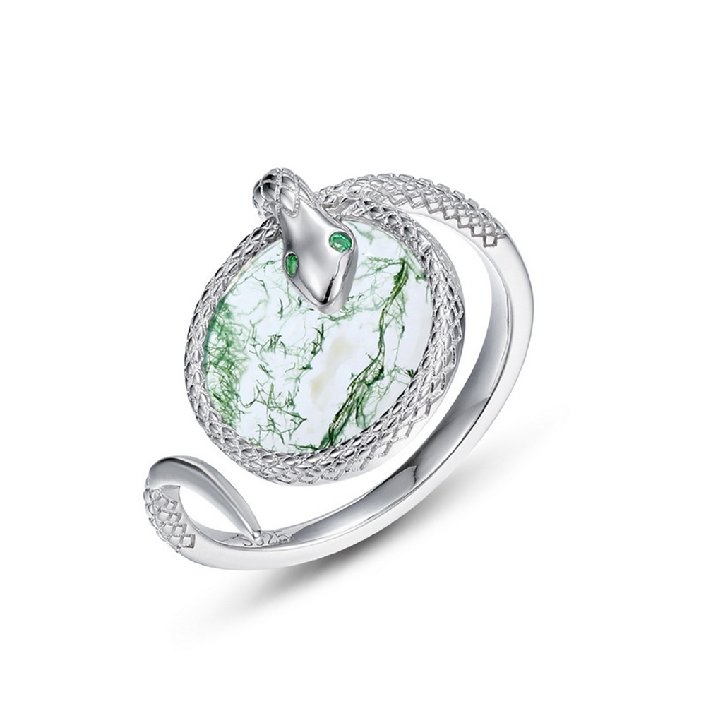 Thick silver and white gold