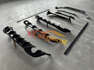 Pare-chocs de voiture XLstyling pour VW <span class=keywords><strong>Golf</strong></span> MK8 noir brillant séparateur avant lèvre diffuseur arrière <span class=keywords><strong>becquet</strong></span> jupe latérale - Product Image 3