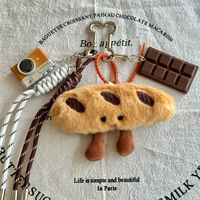 Porte-clés en Peluche Croissant Sencai pour Sac à Main, Breloque Téléphone Portable, Jouet en Peluche Alimentaire, Porte-clés Pain Croissant pour Machine à Griffes