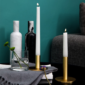 Maxery Christmas Solid <strong>Brass</strong> <strong>Candlesticks</strong> Ornaments to Wedding Decorations Gold Metal Candle Holders For Home Decor - Product Image 3