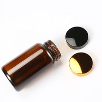 Bocal ambre vide 60ml 100ml 120ml 150ml 250ml 400ml bouteille de capsule en verre ambre à large bouche