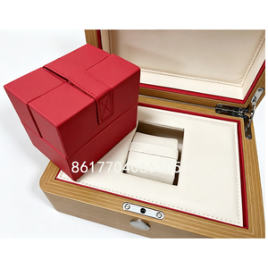 Caja de Reloj de Madera con Interior de Cuero Sintético, Cierre a Presión, Estuche Protector Rectangular para Relojes de Lujo - Product Image 6