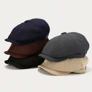 Bérets rétro simples de couleur unie pour l'automne et l'hiver, tendances décontractées pour hommes et femmes, casquette de newsboy britannique pour l'extérieur - Product Image 1