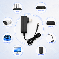 Adaptateur secteur mural AC/DC 12V 1.5A 5.5x2.5mm 18W conforme RoHS, service personnalisé, pour lecteur DVD