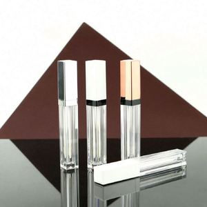 Emballage de rouge à lèvres carré en plastique Maxfree 7 ml, flacon vide avec miroir et écran LED, impression sérigraphique, bouchon à vis transparent - Product Image 2