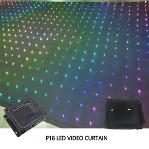 Cortina de Video LED Matricial HUALI P18 RGB 3 en 1 con Control DMX512, Terciopelo Ignífugo, Tamaños Personalizados para Parques Temáticos, Discotecas/Eventos - Product Image 2