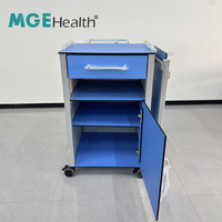 Table de chevet d'hôpital moderne en HPL, étanche et facile à nettoyer, avec table à manger réglable, tiroirs et rangements pour les chambres et les salles de patients