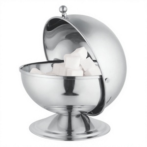 Wholesale Stainless Steel <b>Sugar</b> Pot with Spoon 300ml Capacity Kitchenware Bowl Container for Serving <b>Sugar</b> and Sweeteners - Product Image 1