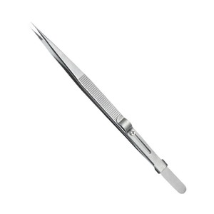 165mm extended locking tweezers, stainless steel, lockable, non-slip, high-precision jewelry and diamond tweezers, straight and - Product Image 5