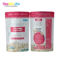 Sachet Doypack Personnalisé en Plastique Réutilisable avec Logo Imprimé pour Popcorn, Biscuits et Cacahuètes