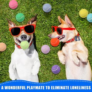 Balle de tennis colorée personnalisée pour chien, jouet à mâcher en caoutchouc durable pour chien, balle de tennis pour l'entraînement et le jeu des chiens - Product Image 6