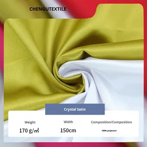 Tela de vestido de boda de cristal satinado <span class=keywords><strong>grueso</strong></span> brillante muestra personalizada tejido transpirable tejido para niños satén americano - Product Image 3
