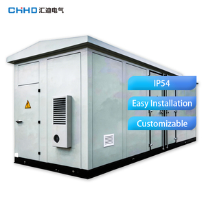 Poste de transformation de type coffret CHHD certifié CE, préfabriqué en usine, poste de transformation extérieur intégré préfabriqué pour zone urbaine - Product Image 1