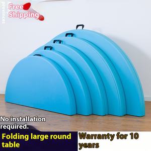 Grande <span class=keywords><strong>table</strong></span> à manger pliable d'extérieur au design moderne avec combinaison de chaises à plateau tournant Design simple pour le salon à usage domestique - Product Image 2