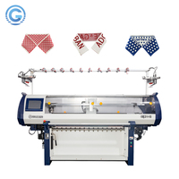 Machine à tricoter à col et poignets de pull en jacquard plat entièrement automatisée et informatisée