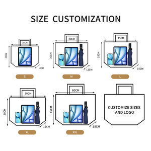 Tái chế túi <span class=keywords><strong>PP</strong></span> dệt Tote Laminate tùy chỉnh tái sử dụng túi nhựa mua sắm với logo Polypropylene Tote không thấm nước Túi hàng tạp hóa - Product Image 6