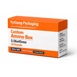 Custom Easy Fold Cardboard 9mm Ammo Box Empty <strong>Ammunition</strong> Magazine Packaging From Professional Packaging Manufacturer - Product Image 4