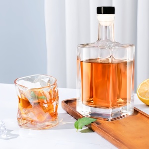 Botellas <span class=keywords><strong>de</strong></span> Licor Cuadradas <span class=keywords><strong>de</strong></span> Vidrio Premium <span class=keywords><strong>de</strong></span> 500ml/750ml, Botellas <span class=keywords><strong>de</strong></span> <span class=keywords><strong>Whisky</strong></span> Vacías para Venta al Por Mayor y Personalización <span class=keywords><strong>de</strong></span> Marca - Product Image 3