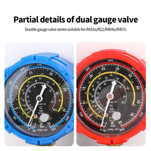 AC-Messgeräte 3-Wege-Verteilermessungsset für <span class=keywords><strong>R22</strong></span> R134a R401a R404a Kältemittel-Kfz-Messgerät mit Schläuchen Schnell kupplungen - Product Image 4