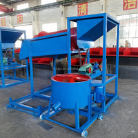 Laveuse à trommel portable pour or alluvial, combinée avec un séparateur centrifuge Knelson pour la récupération de l'or fin par gravité