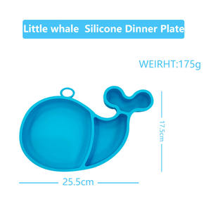 Cuenco de bebé no tóxico respetuoso con <span class=keywords><strong>el</strong></span> medio ambiente de moda vajilla de silicona en forma de animal lindo para alimentación de comedor de niños - Product Image 3