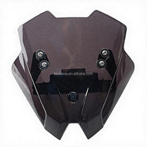 New TECO Polycarbonate Motorcycle Windshield with <b>Stainless</b> <b>Steel</b> <b>Bracket</b> for NK 450/300 2023-2024 - Product Image 2