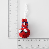 Nouvelle breloque de voiture tendance en crochet fait main, motif araignée de dessin animé, pour la décoration du rétroviseur