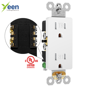 Presa a muro Duplex, 15a Tr ul American, presa di corrente universale a parete, decorazione a prova di manomissione Yineng DT 120v 15a - Product Image 1