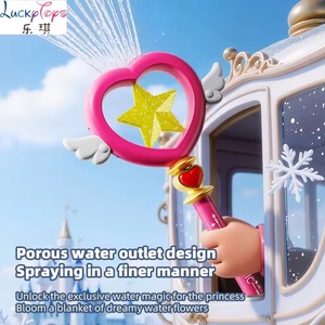 Pistolet à eau magique rouge écologique pour l'été, thème princesse, jouet à eau portable en plastique pour piscine et plage - Product Image 3