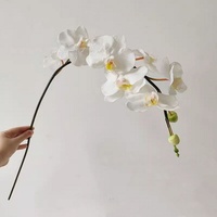 Orchidée Phalaenopsis en latex au toucher réel, 98 cm, orchidée papillon artificielle, 9 couleurs, blanc, rose, nude, pour la décoration de mariage et de la maison