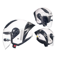 LS2 OF616 Dual pour Bluetooth Casque de moto pour hommes femmes toutes saisons ABS pour vélo électrique Scooter Nouveau Half Three-Quarter