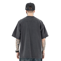 T-shirts pour hommes personnalisés OEM, style streetwear, coupe oversize, épaules tombantes, en tissu épais