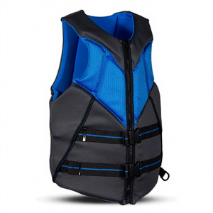 Gilet de sauvetage en néoprène pour adulte, gilet d'impact pour sports nautiques avec boucles à dégagement rapide et fermeture éclair frontale pour le wakeboard et le jet ski - Product Image 5