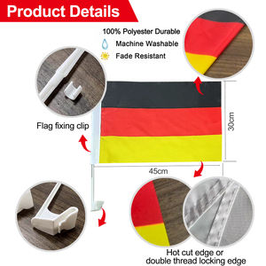 Produits de vente chaude personnalisés 12*18 pouces 100% polyester les couleurs vives ne doivent pas se déchirer <span class=keywords><strong>drapeau</strong></span> de fenêtre de voiture bulgare solide et durable - Product Image 4