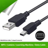 Onlyoa 1M Mini USB 2,0 Tipo Cable macho con TPE 5Pin Cable de carga de datos para GoPro para PS3 Controlador MP3 Player Dash Camer