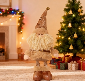 SOTE - Muñeco <span class=keywords><strong>de</strong></span> Peluche <span class=keywords><strong>de</strong></span> Santa Claus con Cinturón y Accesorios, 50 cm, Algodón y Plástico, para Decoración Navideña <span class=keywords><strong>de</strong></span> Interiores - Product Image 2