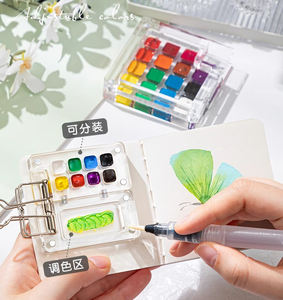 Xinyi Ar 8 couleurs grille <span class=keywords><strong>peinture</strong></span> boîte Portable carnet <span class=keywords><strong>de</strong></span> croquis <span class=keywords><strong>Palette</strong></span> aquarelle <span class=keywords><strong>peinture</strong></span> <span class=keywords><strong>Palette</strong></span> pour <span class=keywords><strong>dessin</strong></span> voyage <span class=keywords><strong>peinture</strong></span> étui cadeau - Product Image 4