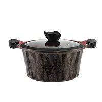 Grand ensemble de casseroles en aluminium antiadhésives pour la cuisine, moulage sous pression
