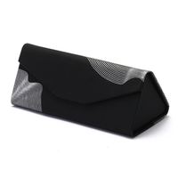 Estuche para Gafas Minimalista y Moderno, Caja de Almacenamiento Plegable con Diseño de Anillo Anual y Triángulo, Universal, Portátil, Antipresión, Forma Rectangular