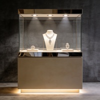 Vitrine de collection en verre trempé avec étagères réglables, vitrine en verre, présentoir personnalisé avec logo pour présentoirs à bijoux