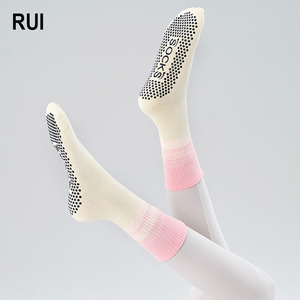 RUIQUWIN High Quality Women's Spandex/Cotton <b>Breathable</b> Non-Slip Crew Antibacterial Yoga <b>Socks</b> Spring Indoor Soft Comfortable - Product Image 1