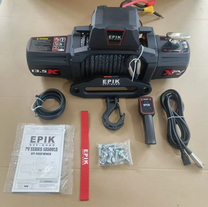 Cabrestante Eléctrico QSF de 13500 lb y 12 V para Vehículos, Cabrestante de Tracción Multiusos con Batería para Rescate de Vehículos, Camiones y Todoterrenos - Product Image 1