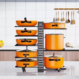 8-Tier DB Pot Organizer Rack Kitchen Cabinets Pots and <b>Pans</b>/<b>Lid</b> Organizer Cookware Organizers and Storage Solution - Product Image 4