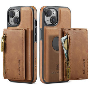 Porte-cartes magnétique en gros Porte-monnaie à fermeture éclair Étui en cuir à fermeture éclair Étui en cuir pour Iphone 11 11 Pro Max 12 13 14 15 - Product Image 1