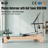 Reformer Pilates en bois avec demi-tourneuse, structure en érable, équipement pour studio de Pilates, club de bien-être, salle de sport d'hôtel et entraînement à domicile CE