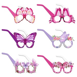 Violet Rose Fleurs Papillon Thème Papier Lunettes pour Graduation Diwali Parties Fun Photo Props pour Enfants Adultes Photoshoots - Product Image 4